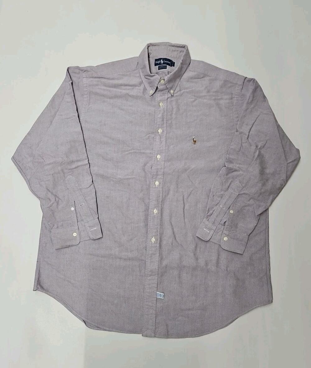Polo Ralph Lauren Yarmouth Shirt Men's 17-34 Button Up Long Sleeve Pony